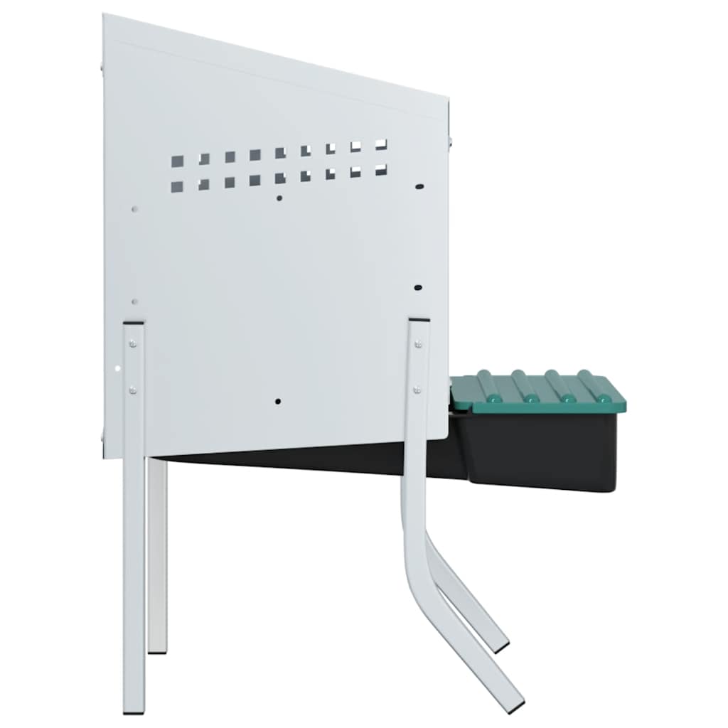 vidaXL Κουτί Φωλιάς Κοτόπουλων με 1 Θήκη και Πόδια από Γαλβανισμένο Ατσάλι