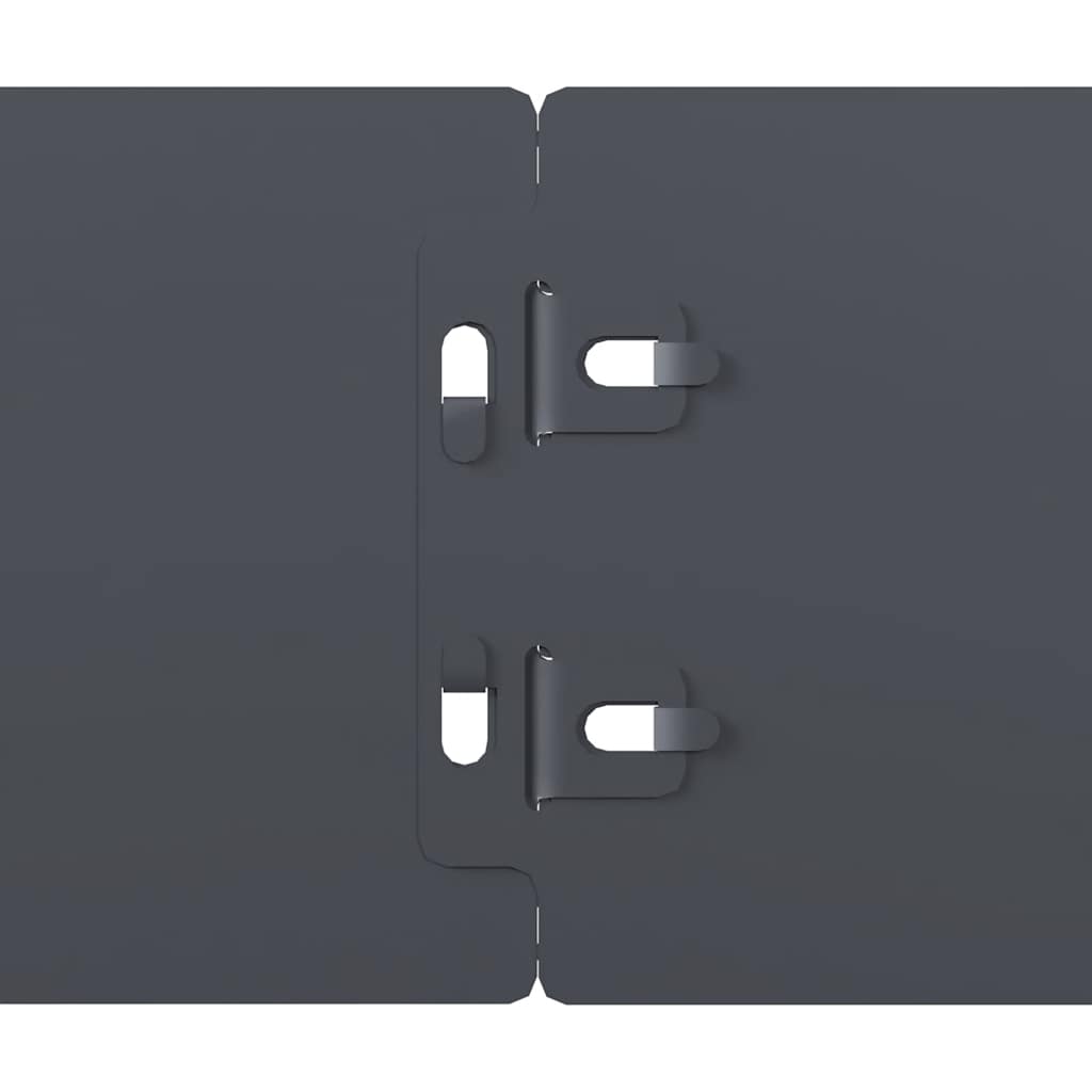 vidaXL Περιφράξεις γκαζόν 10 τεμάχια Ανθρακί από χάλυβα ψυχρής έλασης