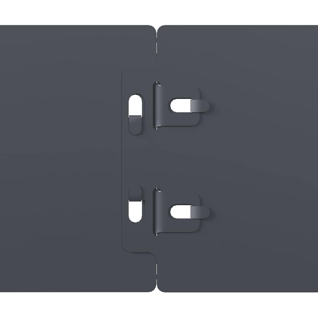 vidaXL Περιφράξεις γκαζόν 50 τεμάχια Ανθρακί από χάλυβα ψυχρής έλασης