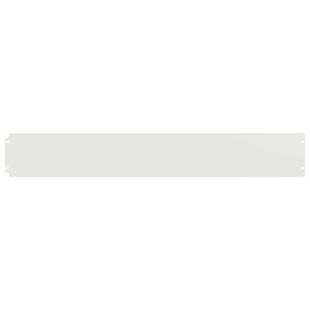 vidaXL Περιφράξεις γκαζόν 10 τεμάχια Λευκό από χάλυβα ψυχρής έλασης