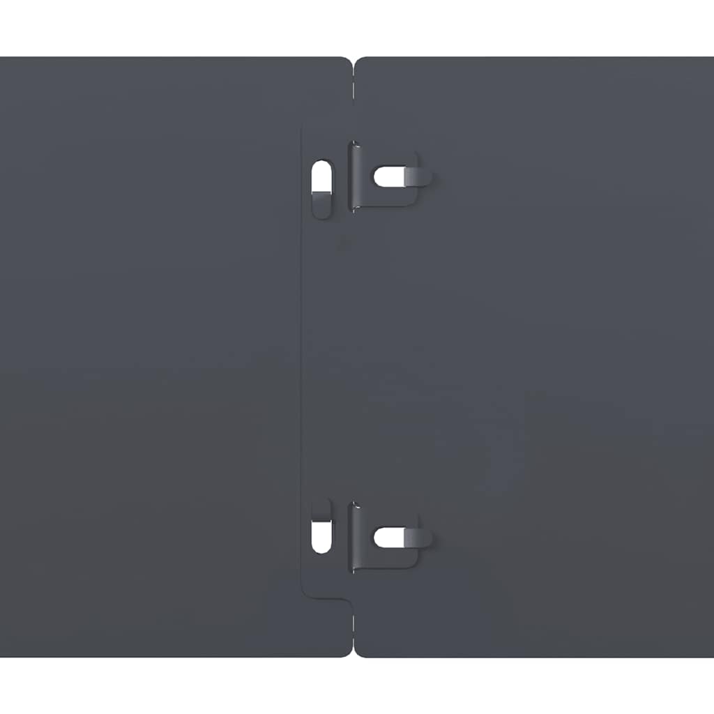 vidaXL Περιφράξεις γκαζόν 10 τεμάχια Ανθρακί από χάλυβα ψυχρής έλασης