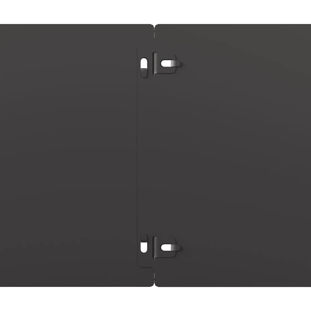 vidaXL Περιφράξεις γκαζόν 10 τεμάχια Μαύρο από χάλυβα ψυχρής έλασης