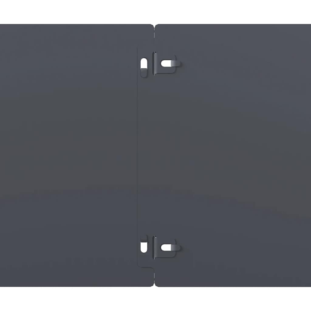 vidaXL Περιφράξεις γκαζόν 10 τεμάχια Ανθρακί από χάλυβα ψυχρής έλασης