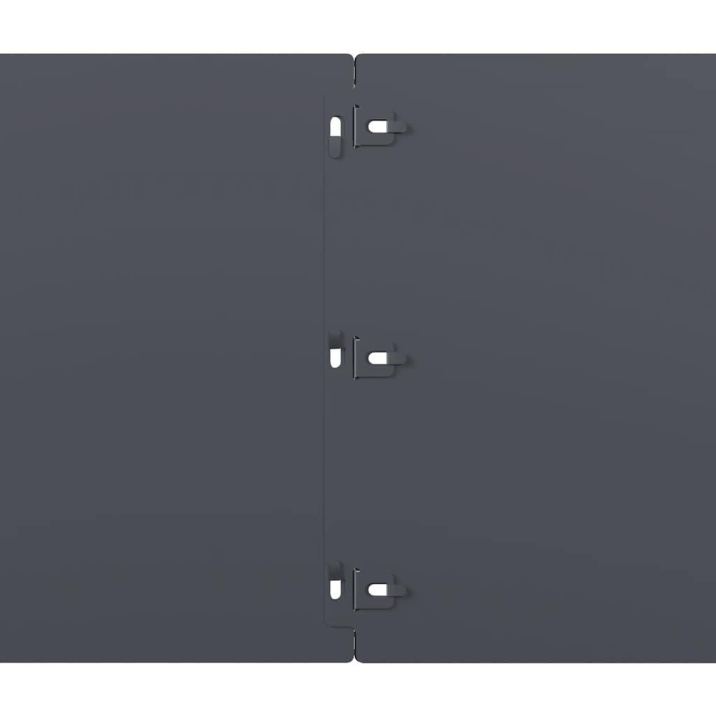 vidaXL Περιφράξεις γκαζόν 20 τεμάχια Ανθρακί από χάλυβα ψυχρής έλασης