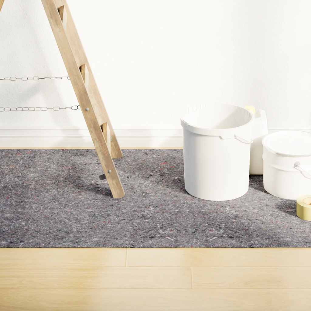 vidaXL Αντιολισθητικά Φλις Βαφής 2 τεμ. 10 μ. 280 γρ./μ² Γκρι