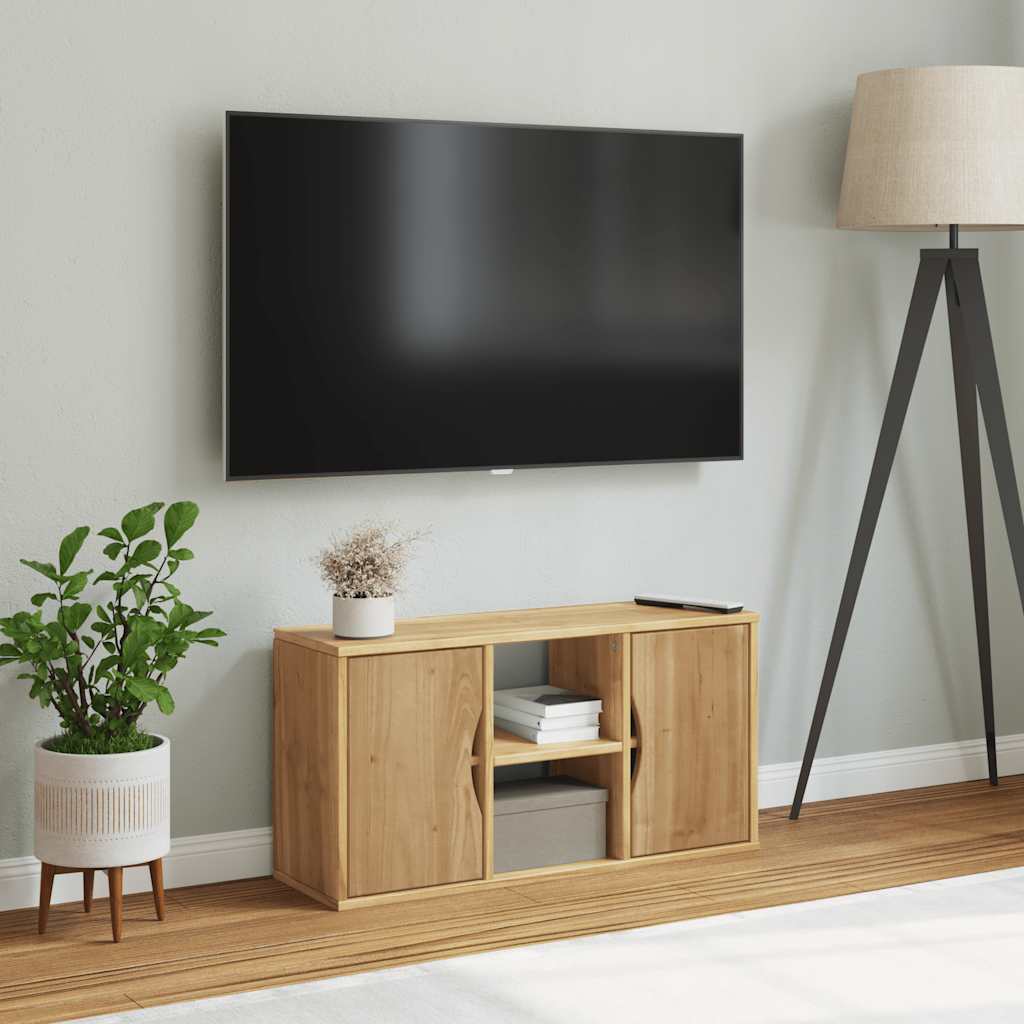vidaXL Έπιπλο Τηλεόρασης «ODDA» 79x24x40 εκ. από Μασίφ Ξύλο Πεύκου