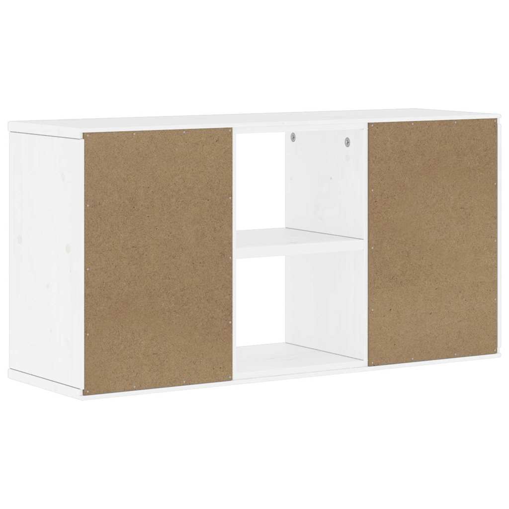 vidaXL Ντουλάπι τηλεόρασης ODDA Λευκό 79x24x40 εκ. Μασίφ Ξύλο Πεύκου