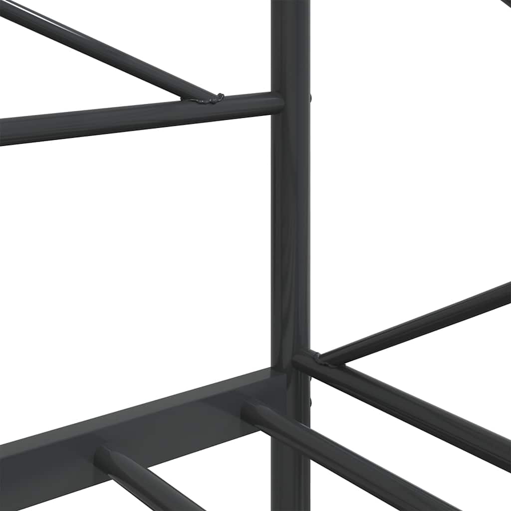 vidaXL Κρεβάτι ημέρας χωρίς στρώμα Μαύρο 90x200 cm Ατσάλι