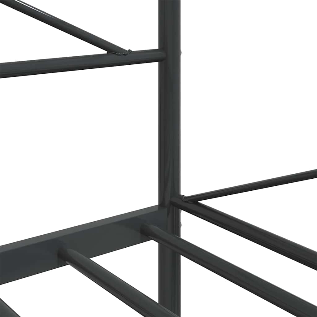 vidaXL Κρεβάτι ημέρας χωρίς στρώμα Μαύρο 100x200 cm Ατσάλι