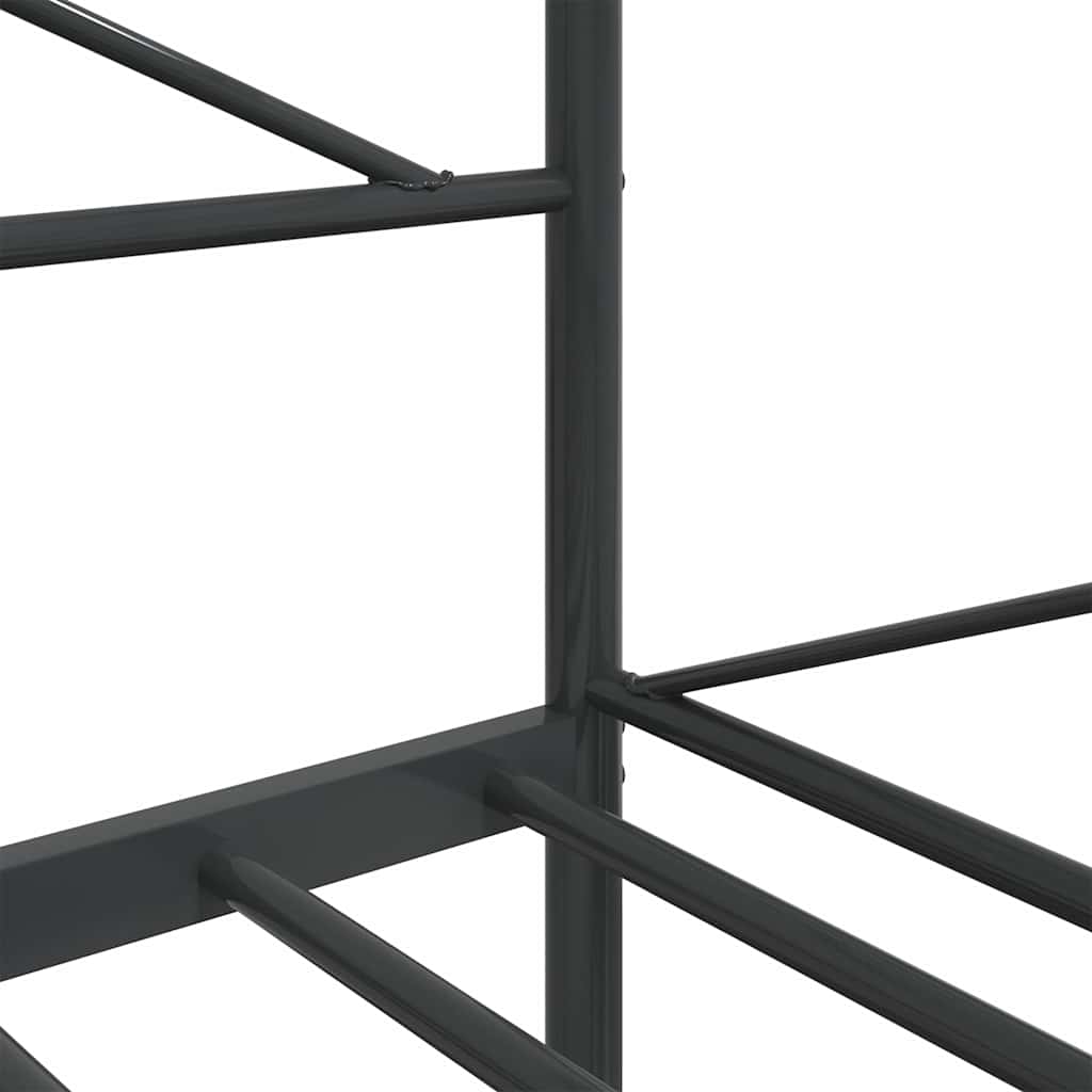vidaXL Κρεβάτι ημέρας χωρίς στρώμα Μαύρο 107x203 cm Ατσάλι
