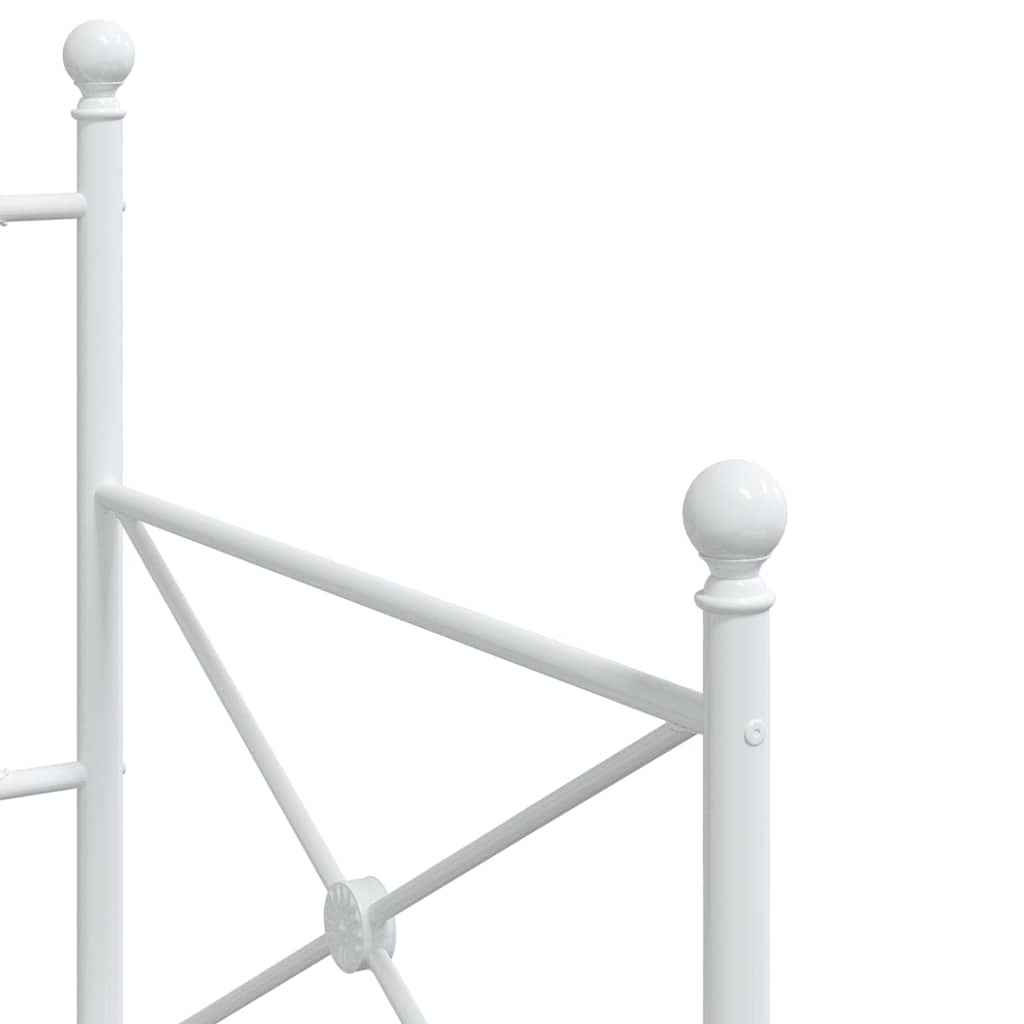 vidaXL Κρεβάτι ημέρας χωρίς στρώμα Λευκό 90x200 cm Ατσάλι