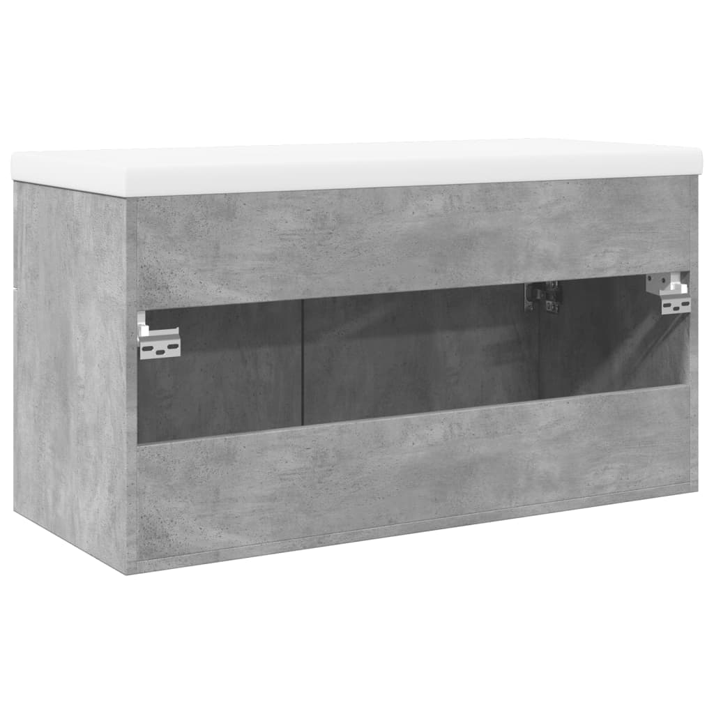 vidaXL Ντουλάπι Μπάνιου με Ενσωματωμένο Νιπτήρα Γκρι Σκυροδέματος