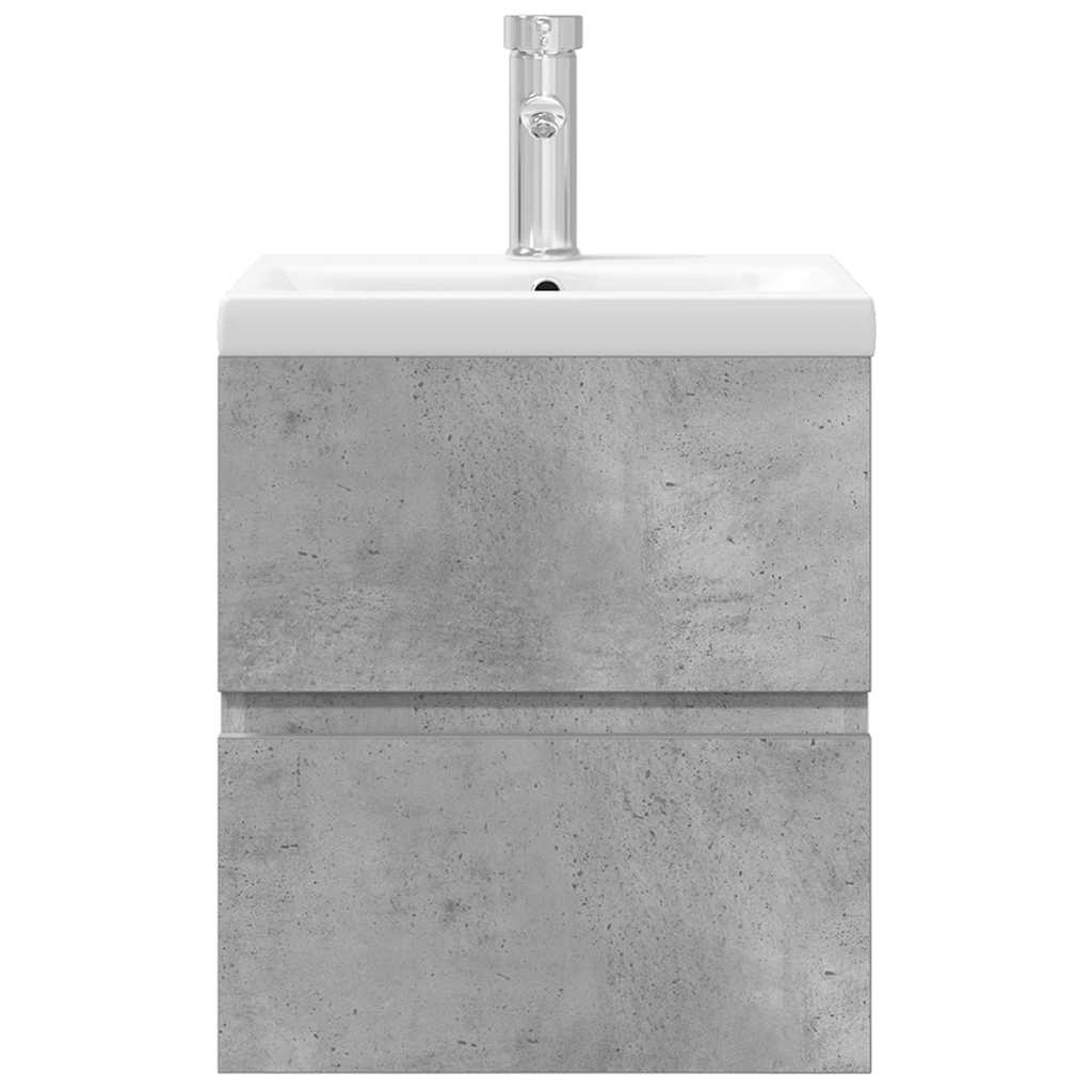 vidaXL Σετ Επίπλων Μπάνιου 2 Τεμαχίων Γκρι Σκυροδέματος από Επεξ. Ξύλο