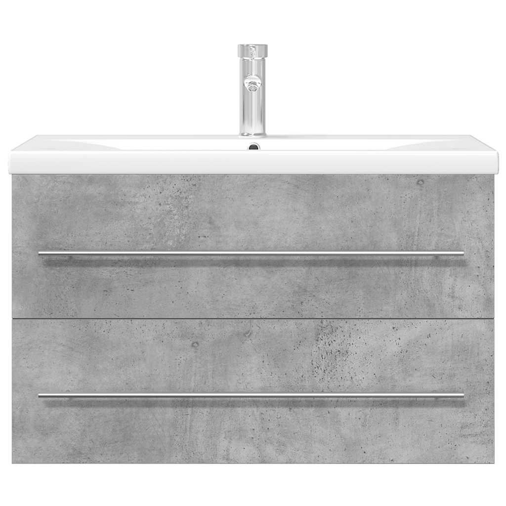 vidaXL Σετ Επίπλων Μπάνιου 2 Τεμαχίων Γκρι Σκυροδέματος από Επεξ. Ξύλο