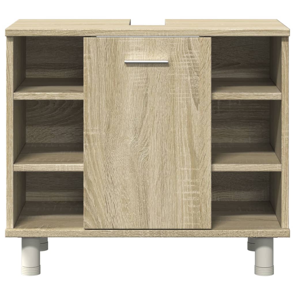 vidaXL Σετ Επίπλων Μπάνιου 4 Τεμαχίων Sonoma Δρυς Επεξεργασμένο Ξύλο