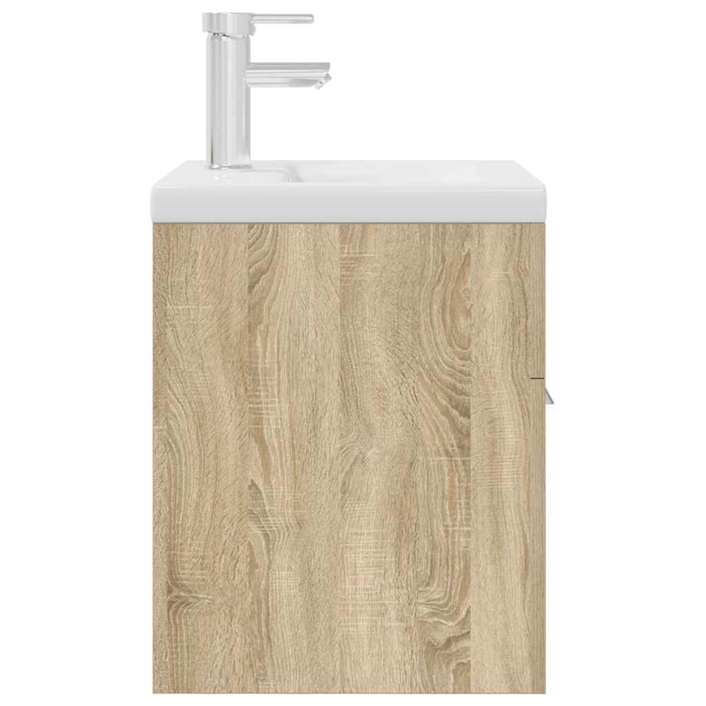 vidaXL Ντουλάπι νιπτήρα μπάνιου με ενσωματωμένη λεκάνη και βρύση