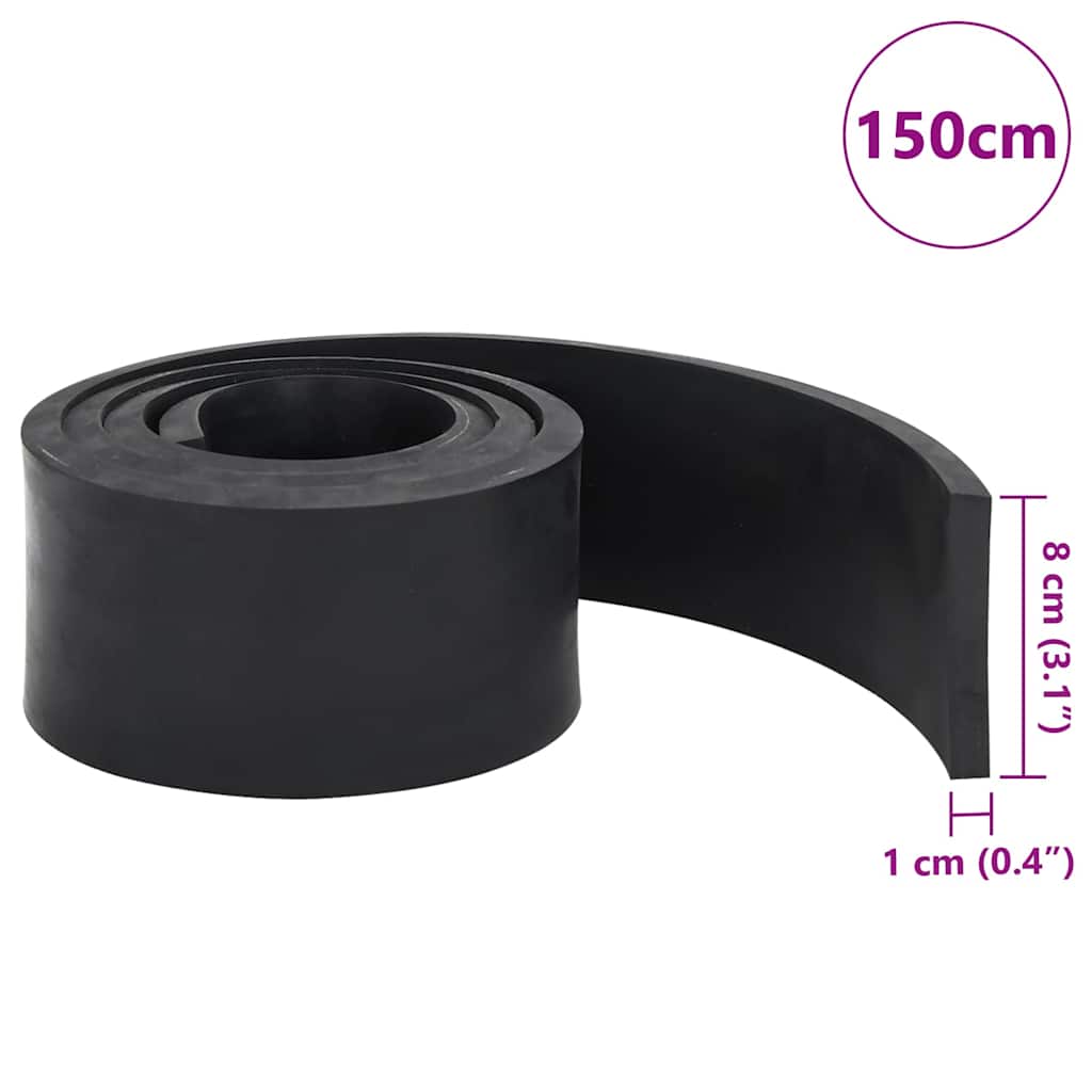 vidaXL Ελαστική Άκρη για Εκχιονιστικό Μαύρο 150x8x1 εκ.