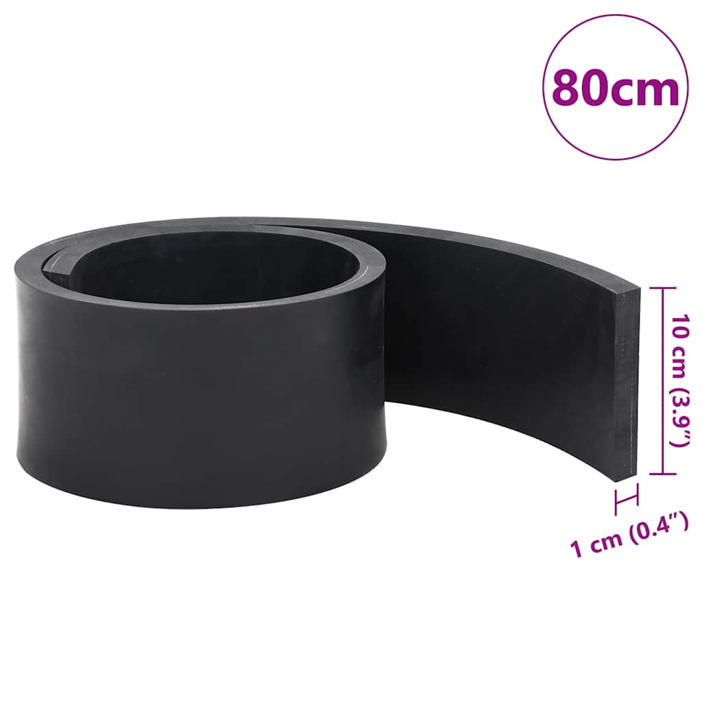 vidaXL Ελαστική Άκρη για Εκχιονιστικό Μαύρο 80x10x1 εκ.