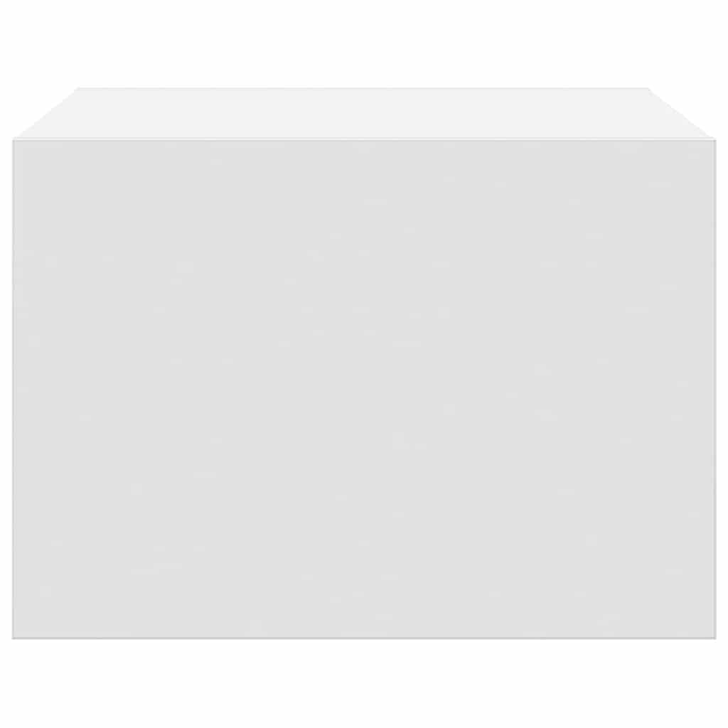 vidaXL Κομοδίνα Επιτοίχια με Φώτα LED 2 τεμ. Λευκά