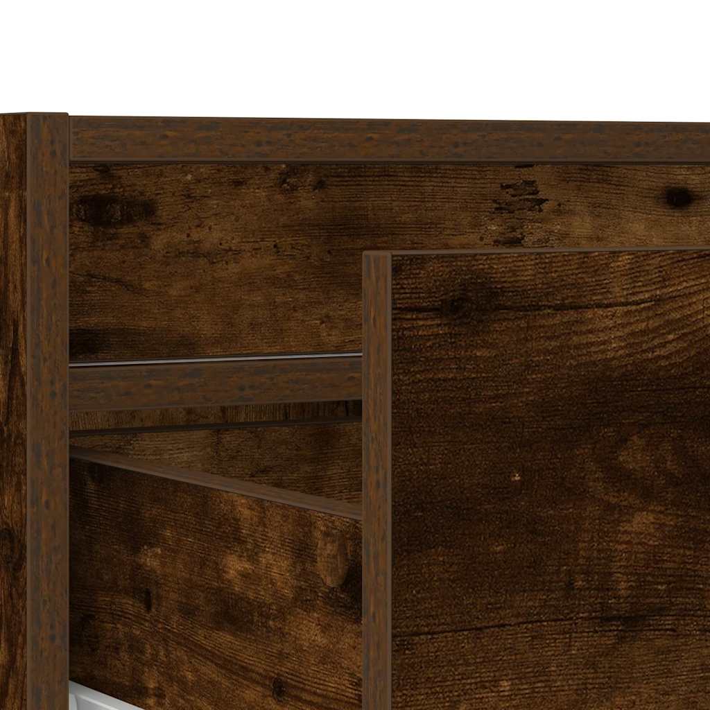 vidaXL Έπιπλο Τηλεόρασης με LED Καπνιστή Δρυς 75x35,5x25 εκ.