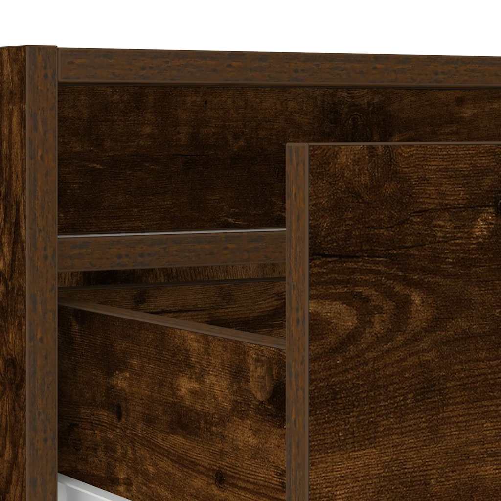 vidaXL Έπιπλο Τηλεόρασης με LED Καπνιστή Δρυς 100X35,5x25 εκ.