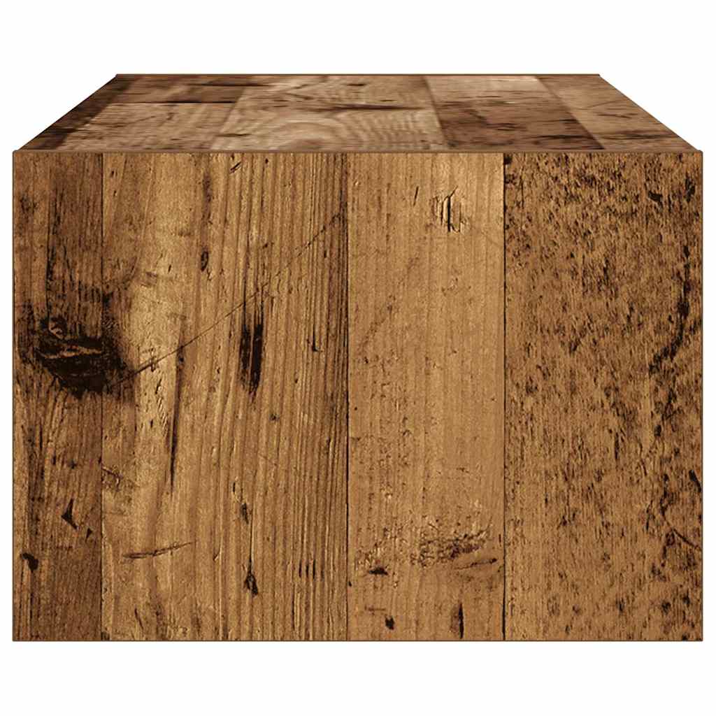 vidaXL Έπιπλο Τηλεόρασης με LED Όψη Παλαιού Ξύλου 100X35,5x25 εκ.