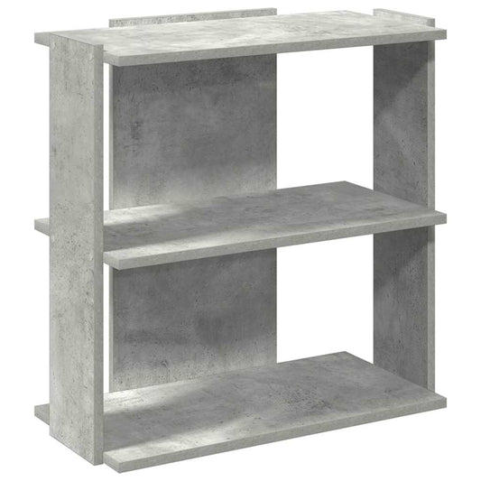 vidaXL Βιβλιοθήκη 3 επιπέδων Μπετόν Γκρι 60x30x60 cm Ξύλινη κατασκευή
