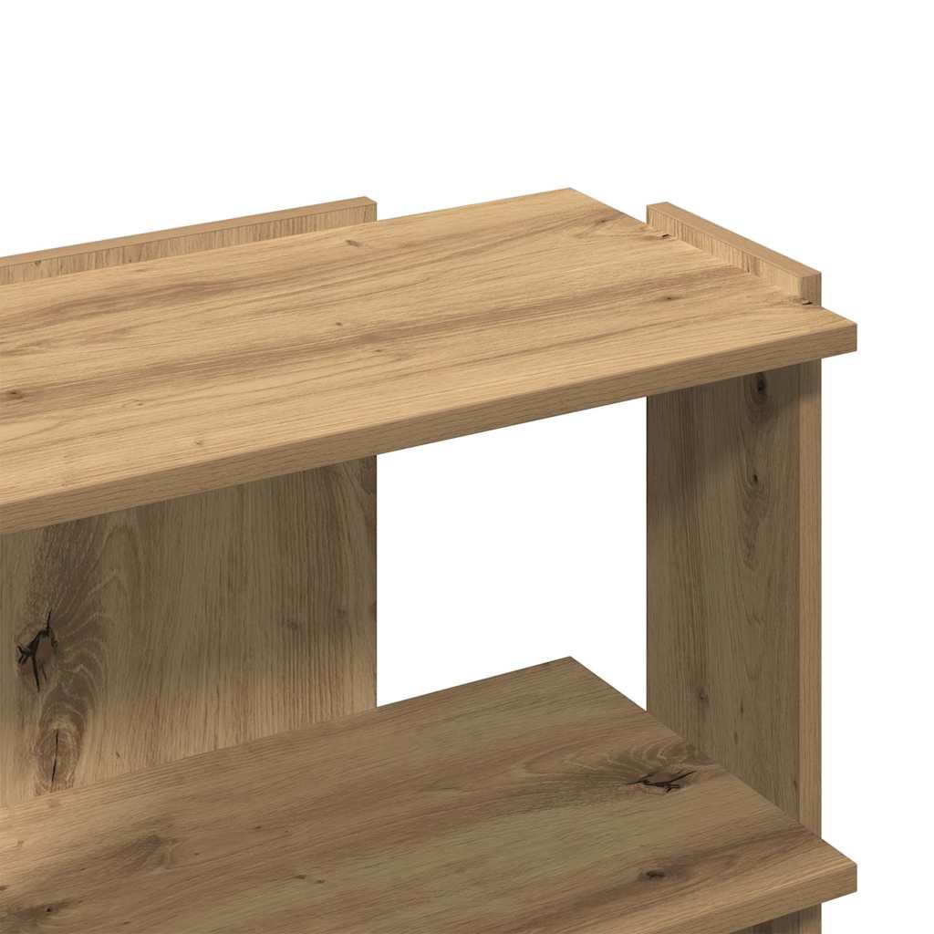 vidaXL Βιβλιοθήκη 3 επιπέδων Δρυς τεχνίτης 60x30x60 cm