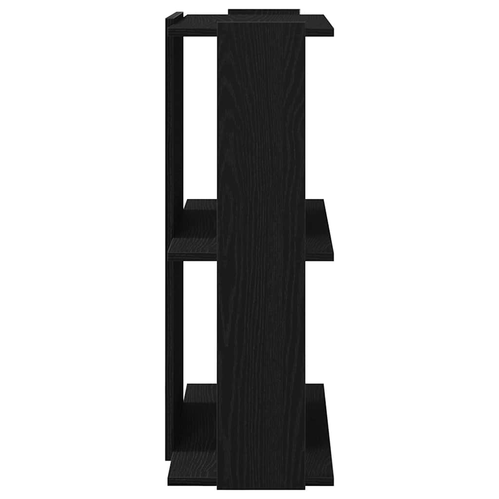 vidaXL Βιβλιοθήκη 3 Επιπέδων Μαύρη 60x30x80 εκ. από Επεξεργ. Ξύλο