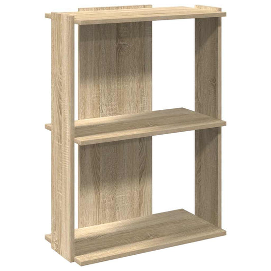 vidaXL Βιβλιοθήκη 3 Επιπέδων Sonoma Δρυς 60x30x80 εκ. Επεξεργ. Ξύλο