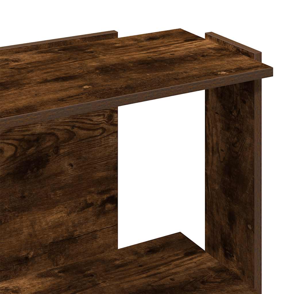 vidaXL Βιβλιοθήκη 3 Επιπέδων Καπνιστή Δρυς 60x30x80 εκ. Επεξεργ. Ξύλο