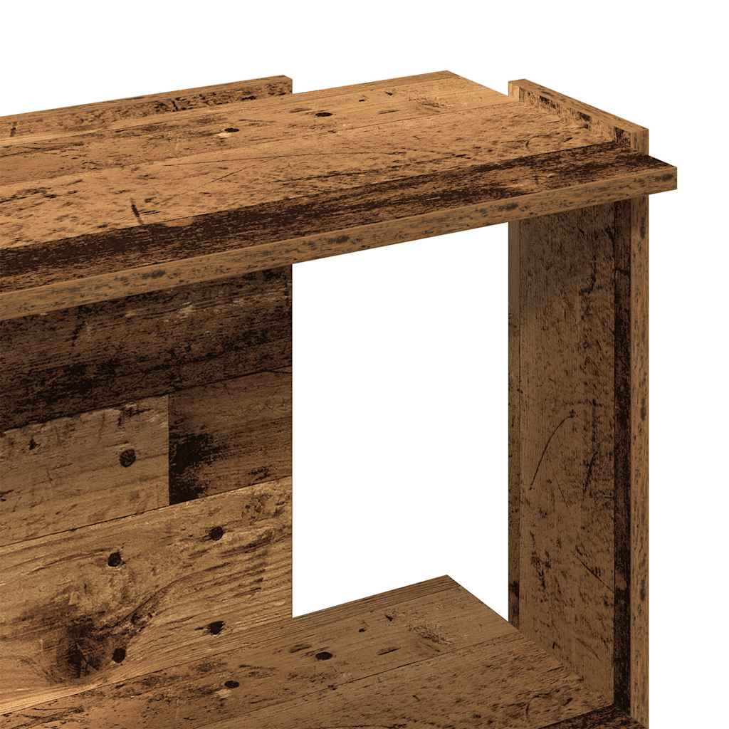 vidaXL Βιβλιοθήκη 3 επιπέδων Παλιό Ξύλο 60x30x80 cm Ξύλινη κατασκευή