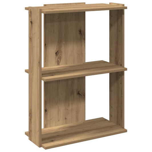 vidaXL Βιβλιοθήκη 3 επιπέδων Δρυς τεχνίτης 60x30x80 cm
