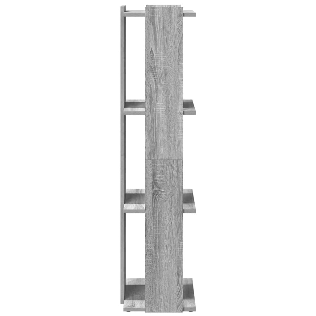 vidaXL Βιβλιοθήκη 3 Επιπέδων Γκρι Sonoma 60x30x120 εκ. Επεξεργ. Ξύλο