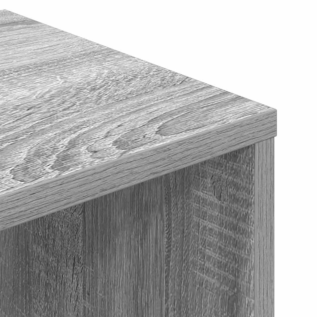 vidaXL Βιβλιοθήκη Γκρι Sonoma 34x31x112 εκ. από Επεξεργασμένο Ξύλο