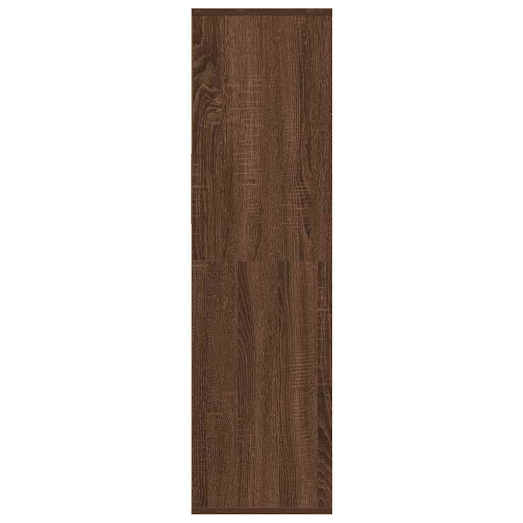 vidaXL Βιβλιοθήκη Καφέ Δρυς 34x31x112 εκ. από Επεξεργασμένο Ξύλο