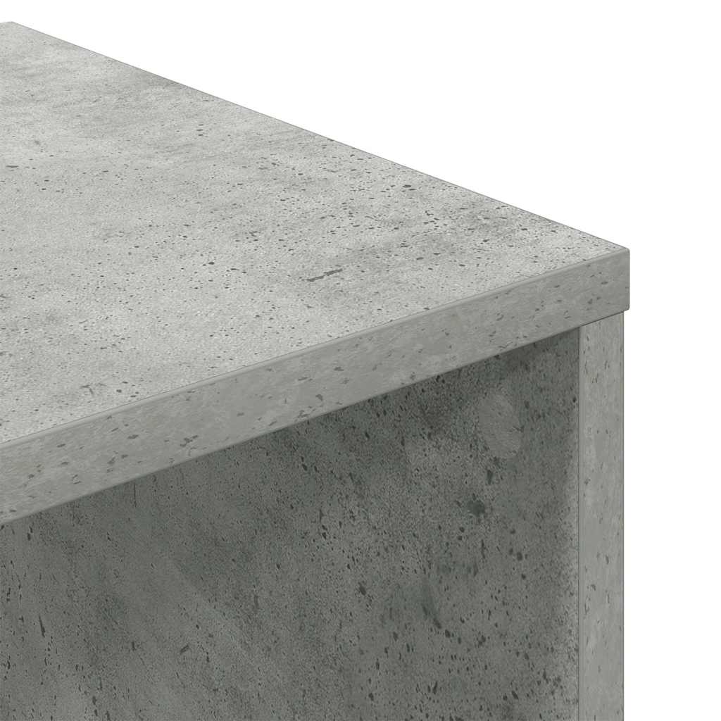 vidaXL Βιβλιοθήκη Γκρι του Σκυροδέματος 34x31x112 εκ. από Μοριοσανίδα