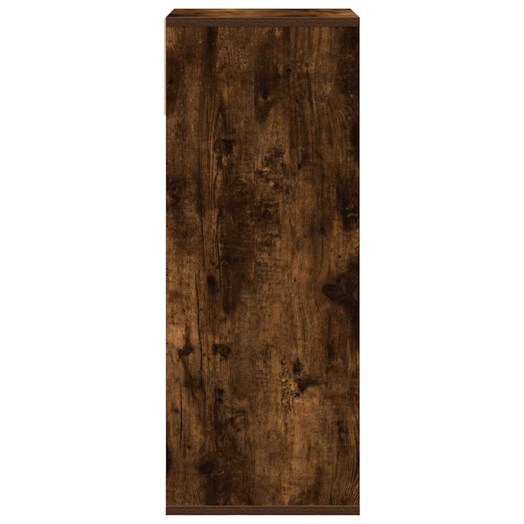 vidaXL Βιβλιοθήκη Καπνιστή Δρυς 34x31x80 εκ. από Επεξεργασμένο Ξύλο