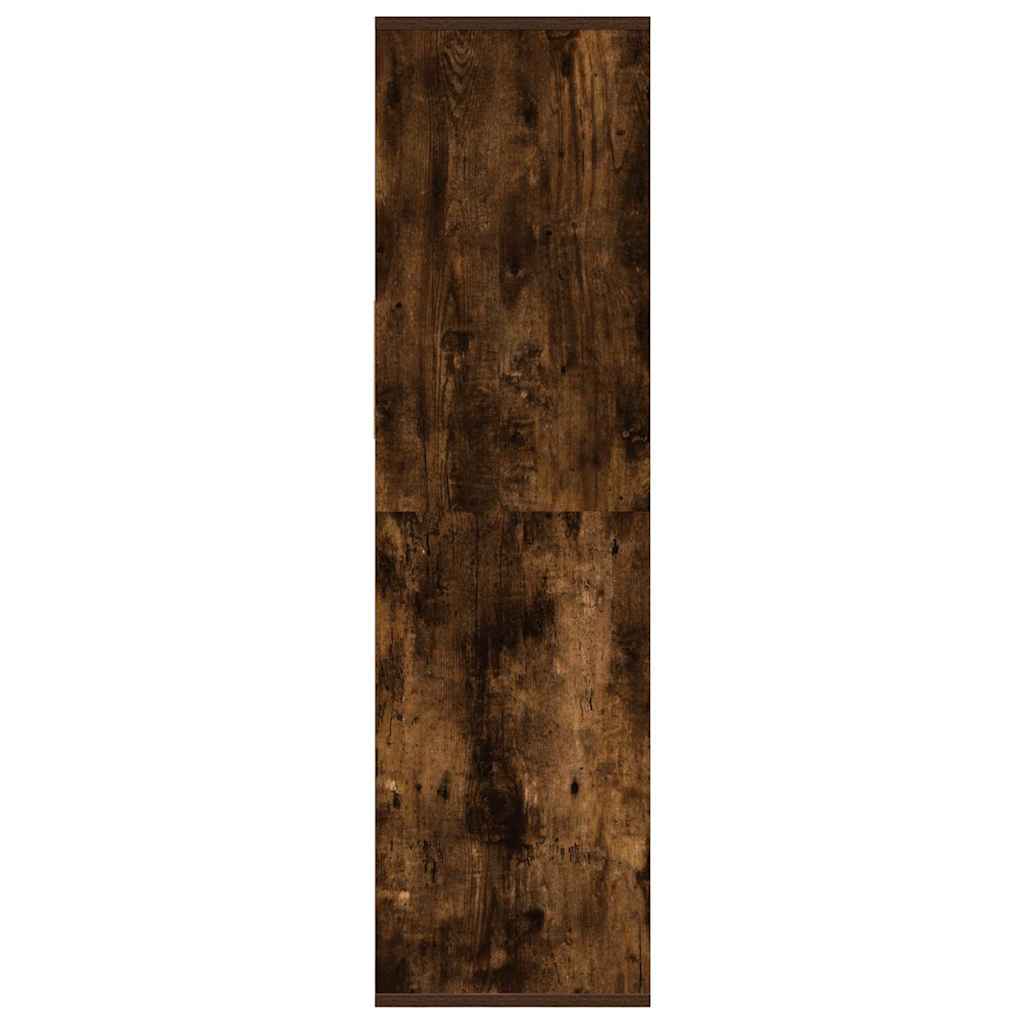 vidaXL Βιβλιοθήκη Καπνιστή Δρυς 34x31x112 εκ. από Επεξεργασμένο Ξύλο