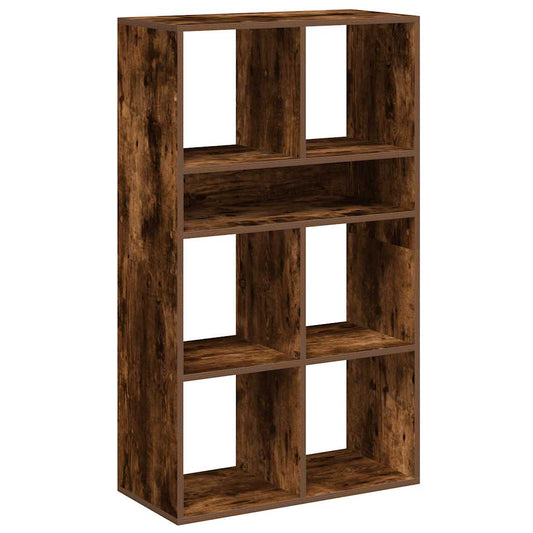 vidaXL Βιβλιοθήκη Καπνιστή Δρυς 66x31x112 εκ. από Επεξεργασμένο Ξύλο