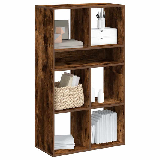 vidaXL Βιβλιοθήκη Καπνιστή Δρυς 66x31x112 εκ. από Επεξεργασμένο Ξύλο