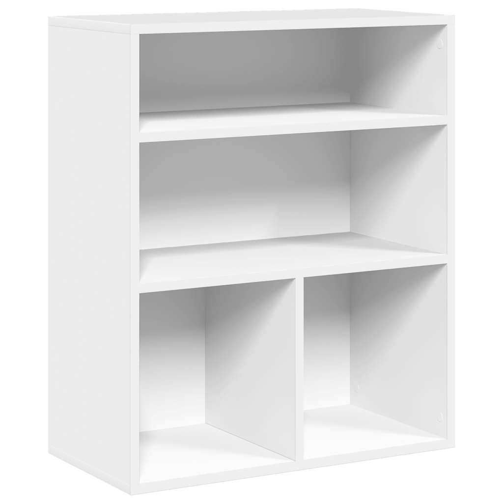 vidaXL Βιβλιοθήκη με 5 Ράφια Λευκή 60x30x71,5 εκ. Επεξεργασμένο Ξύλο