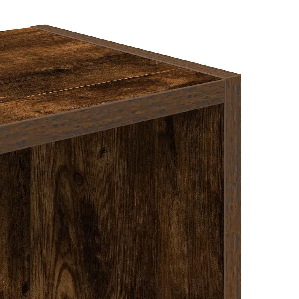 vidaXL Βιβλιοθήκη Καπνιστή Δρυς 31x24x77 εκ. από Επεξεργασμένο Ξύλο