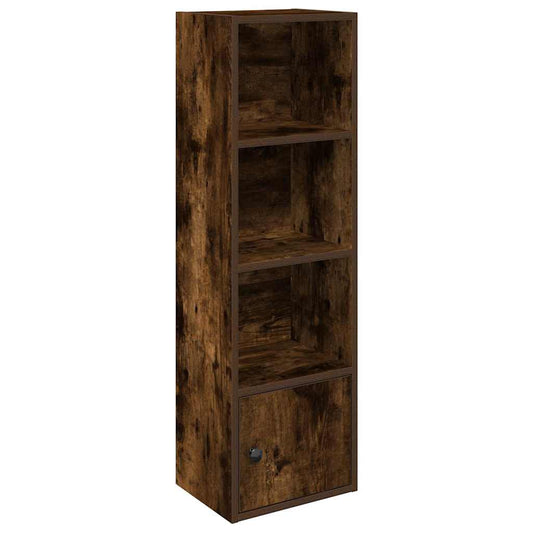 vidaXL Βιβλιοθήκη Καπνιστή Δρυς 31x24x102 εκ. από Επεξεργασμένο Ξύλο
