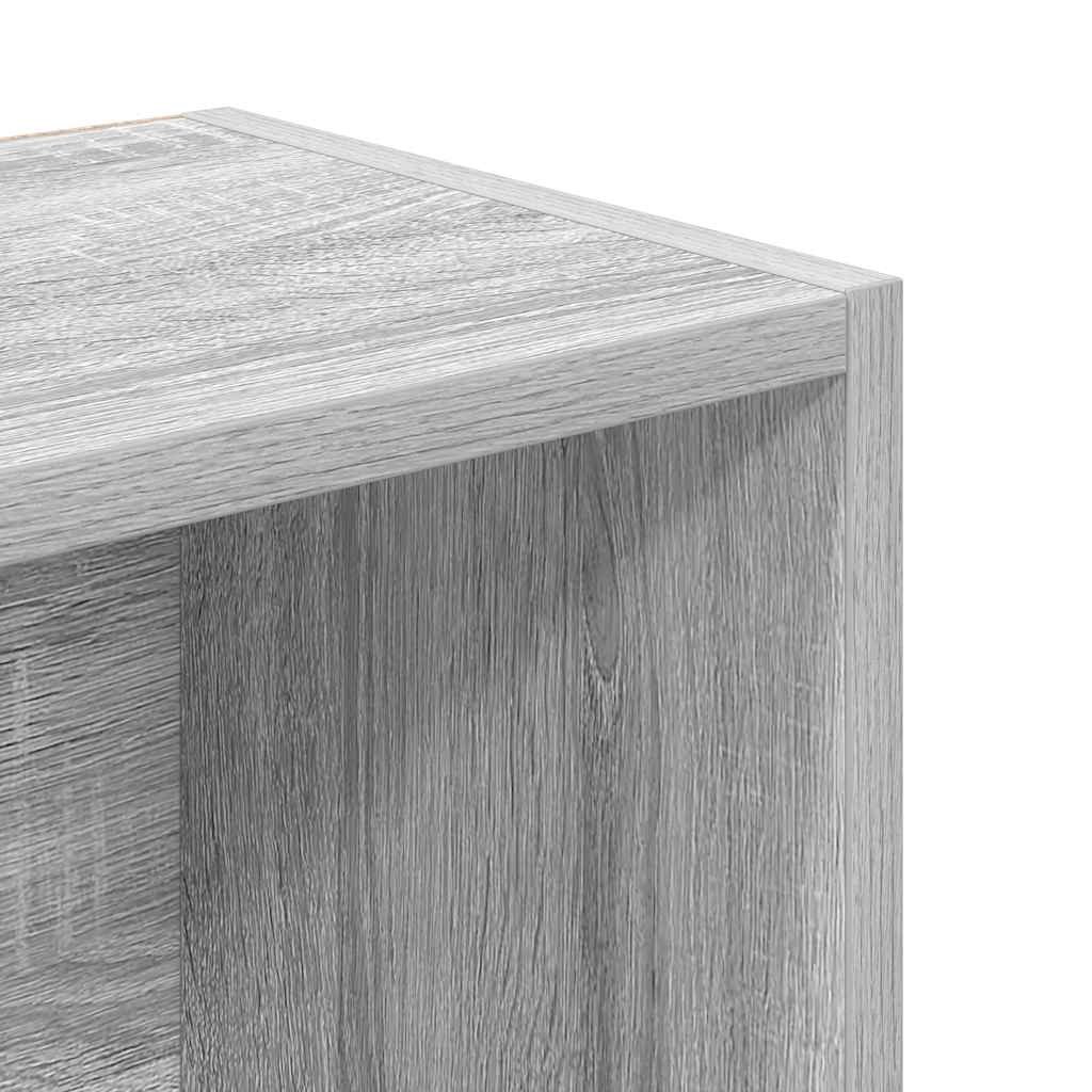 vidaXL Βιβλιοθήκη Γκρι Sonoma 31x24x102 εκ. από Επεξεργασμένο Ξύλο