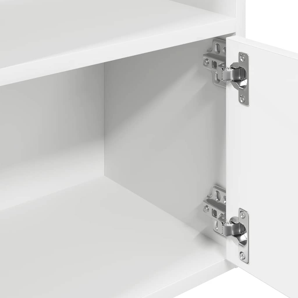 vidaXL Βιβλιοθήκη Λευκή 31x24x127 εκ. από Επεξεργασμένο Ξύλο