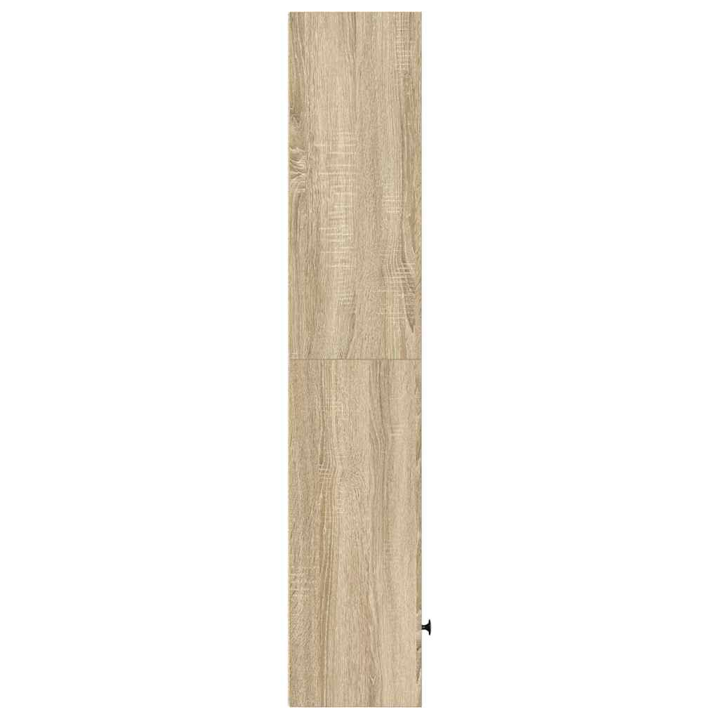 vidaXL Βιβλιοθήκη Sonoma Δρυς 31x24x127 εκ. από Επεξεργασμένο Ξύλο