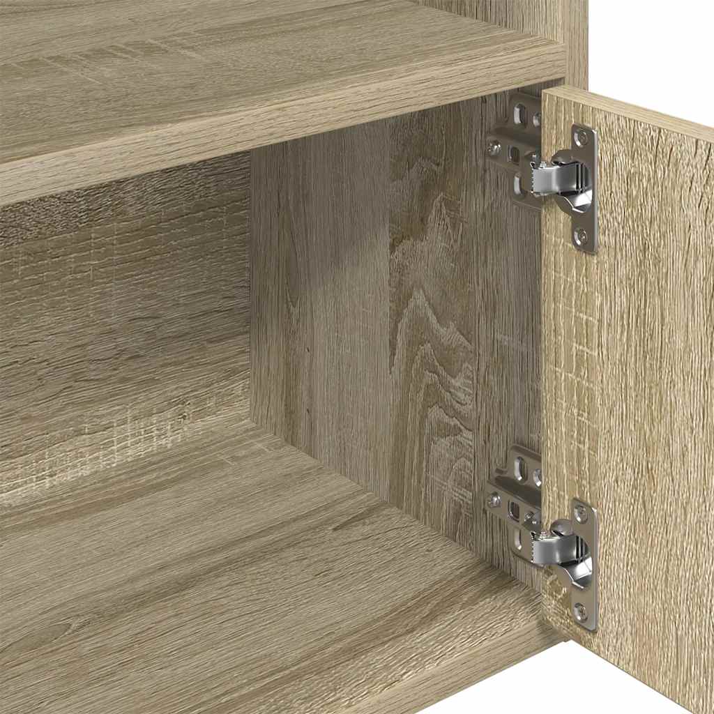 vidaXL Βιβλιοθήκη Sonoma Δρυς 31x24x127 εκ. από Επεξεργασμένο Ξύλο