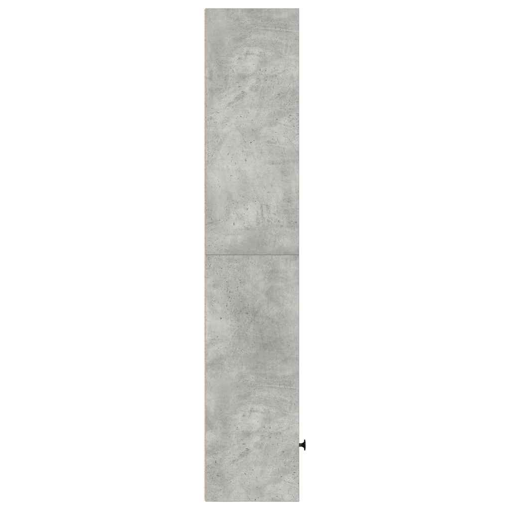 vidaXL Βιβλιοθήκη Γκρι Σκυροδέματος 31x24x127 εκ. Επεξεργ. Ξύλο