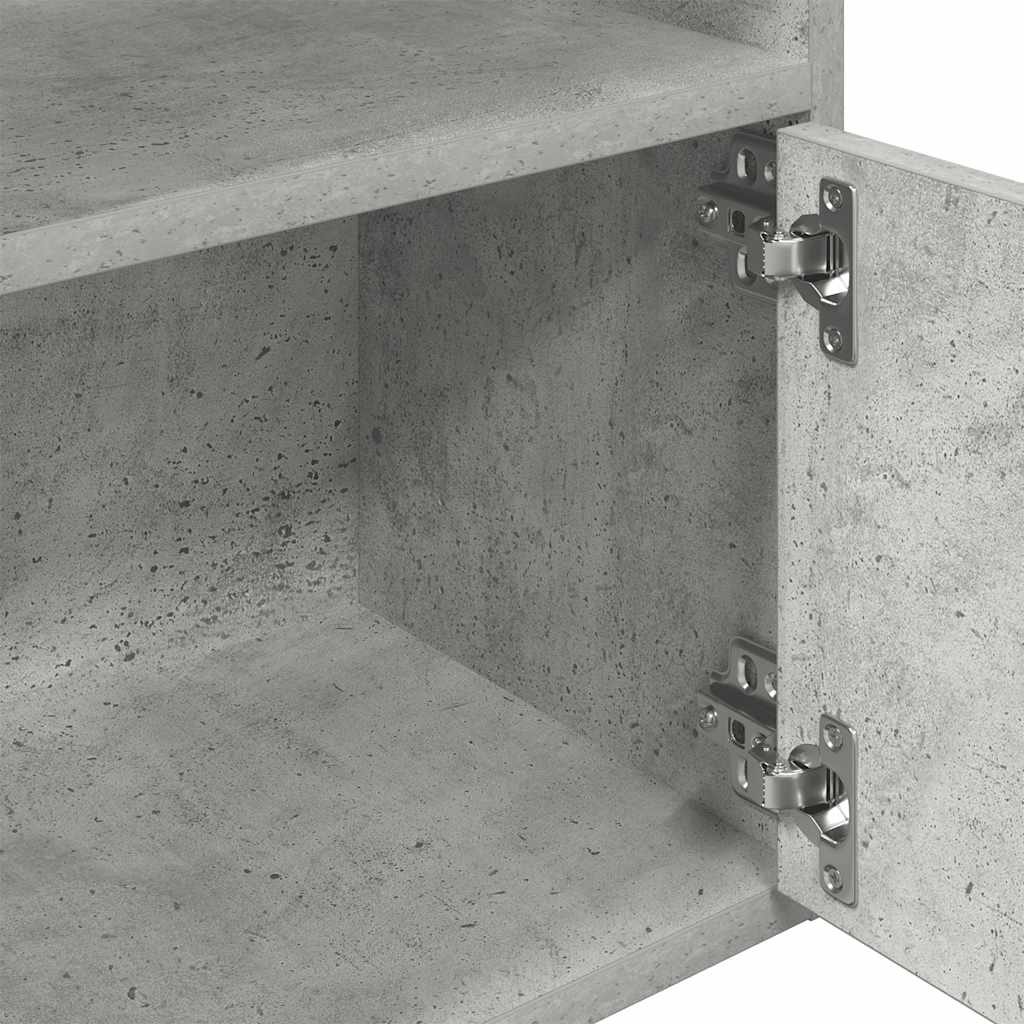 vidaXL Βιβλιοθήκη Γκρι Σκυροδέματος 31x24x127 εκ. Επεξεργ. Ξύλο